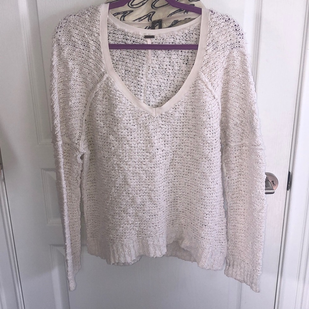 Free People Cream Sweater size Small